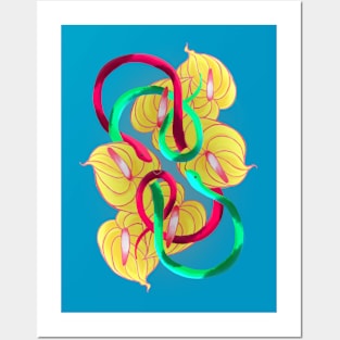 Entangled in anthurium Posters and Art